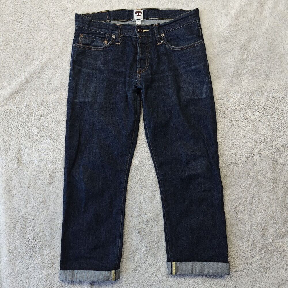 Tellason Dark Blue Straight Men Jeans - Picture 2 of 14